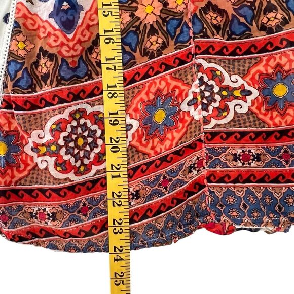 RAGA Womens Boho Floral Sleeveless Top Size S Peasant Festival Resort Vacation - Picture 7 of 10